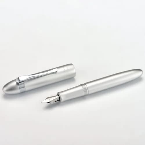HONG DIAN M1 Fountain Pen Extra Fine Nib, Silver Submarine Shape Aluminium Pocket Travel Pen | Smooth Ink Flow Writing Instrument thumbnail 2