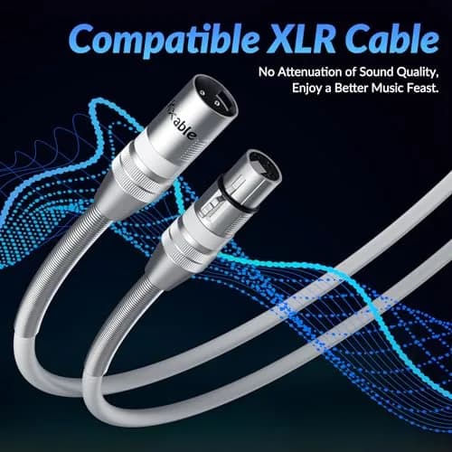 Kxable Premium XLR Cable 3 FT | Heavy-Duty 22AWG Copper, Male to Female, White thumbnail 5