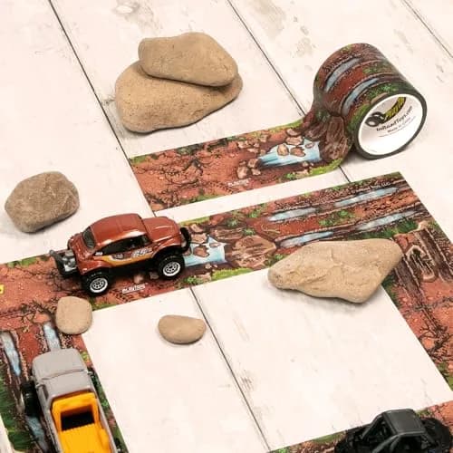 PlayTape Dirt Road Tape for Toy Cars 2.54 cm x 9.14 m (2 in. x 30 ft.) | Creates Realistic Roads for Imaginative Play thumbnail 7