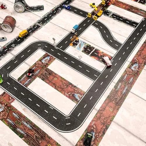 PlayTape Dirt Road Tape for Toy Cars 2.54 cm x 9.14 m (2 in. x 30 ft.) | Creates Realistic Roads for Imaginative Play thumbnail 8