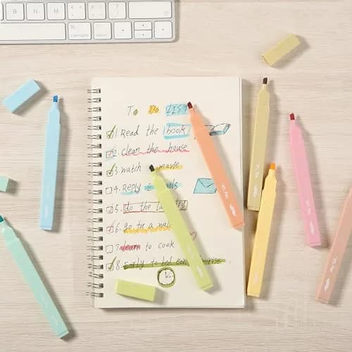 Mr. Pen Aesthetic Highlighters No Bleed, 8 Pack, Assorted Pastel Colors | Chisel Tip, Fast Dry, Journaling Supplies thumbnail 8