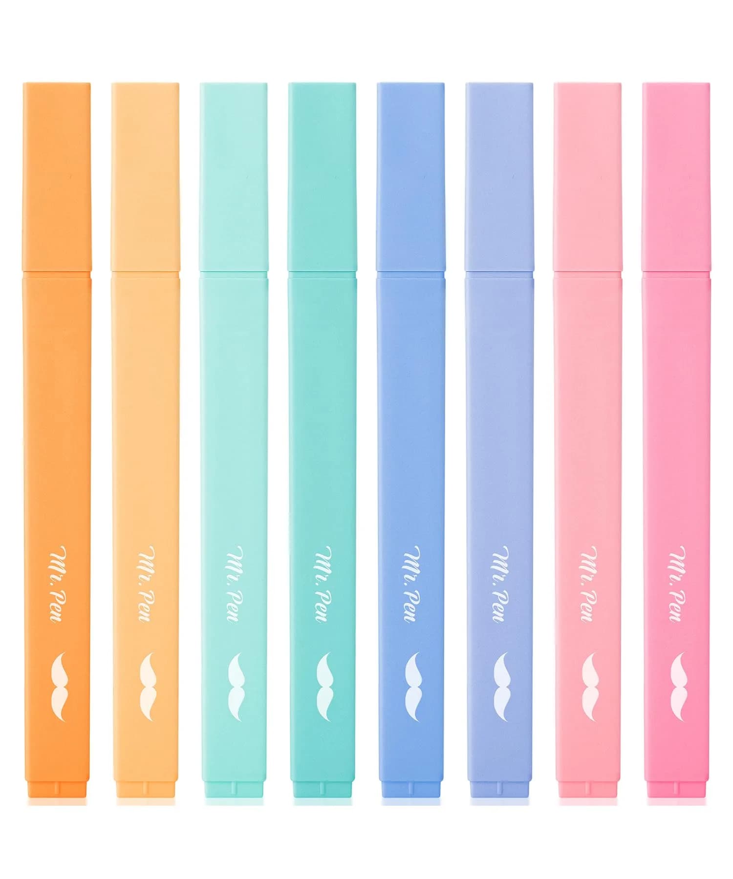 Mr. Pen Aesthetic Highlighters 8 Pack Pastel Colors | Chisel Tip, Fast Dry, No Bleed for Journaling - main product image