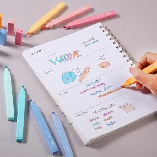 Mr. Pen Aesthetic Highlighters 8 Pack Pastel Colors | Chisel Tip, Fast Dry, No Bleed for Journaling thumbnail 5