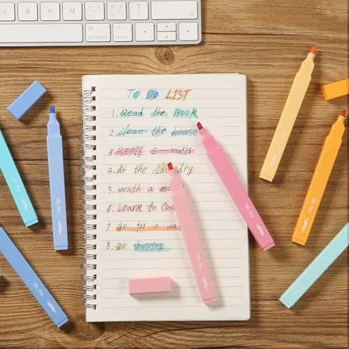 Mr. Pen Aesthetic Highlighters 8 Pack Pastel Colors | Chisel Tip, Fast Dry, No Bleed for Journaling thumbnail 7