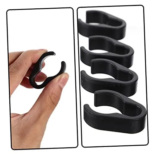 TOPPERFUN ABS Microphone Cable Clips for 15-20mm Poles, Black (10-Pack) | Secure Mic Cables on Stands thumbnail 8