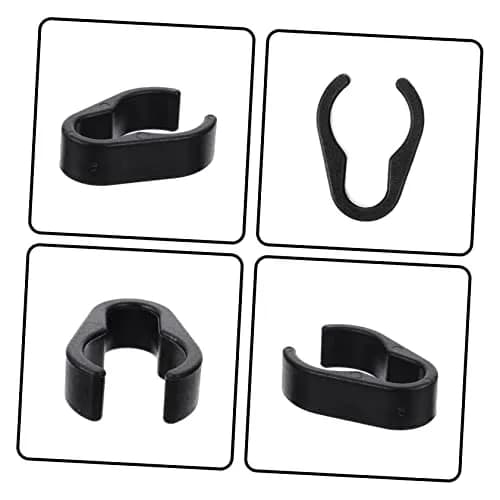TOPPERFUN ABS Microphone Cable Clips for 15-20mm Poles, Black (10-Pack) | Secure Mic Cables on Stands thumbnail 9