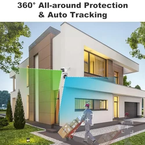 GENBOLT Waterproof PTZ WiFi Security Camera Outdoor 5MP | Dual Lens, Full Color Night Vision, 355° Rotation thumbnail 3