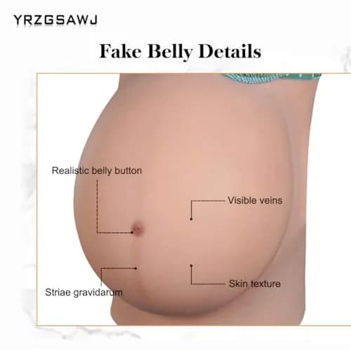 YRZGSAWJ Fake Pregnant Belly 6-10 Month | Realistic Baby Bump for Pranks & Props thumbnail 7