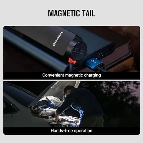 OLIGHT Arkfeld Pro Rechargeable EDC Flat Flashlight, Black NW 1300 Lumens | Multi-Source Emitter thumbnail 7