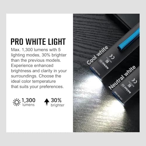 OLIGHT Arkfeld Pro Rechargeable EDC Flat Flashlight, Black NW 1300 Lumens | Multi-Source Emitter thumbnail 3