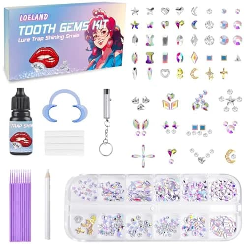 Loeland Tooth Gem Kit, DIY Crystals Teeth Jewelry Kit, Tooth Gems Starter Set | Safe, Durable & Easy to Use thumbnail 1