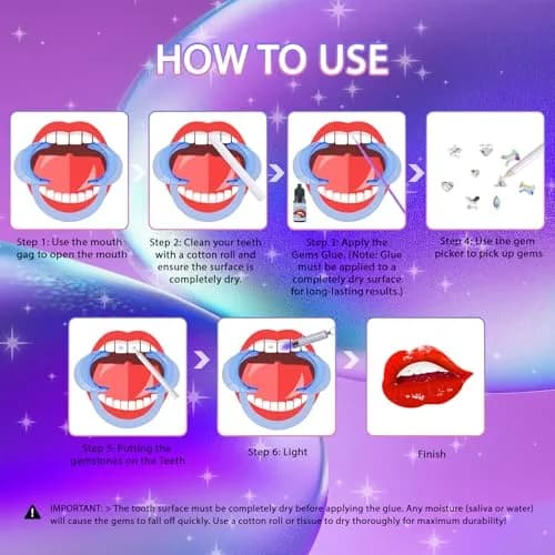 Loeland Tooth Gem Kit, DIY Crystals Teeth Jewelry Kit, Tooth Gems Starter Set | Safe, Durable & Easy to Use thumbnail 4