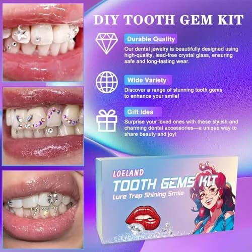 Loeland Tooth Gem Kit, DIY Crystals Teeth Jewelry Kit, Tooth Gems Starter Set | Safe, Durable & Easy to Use thumbnail 7
