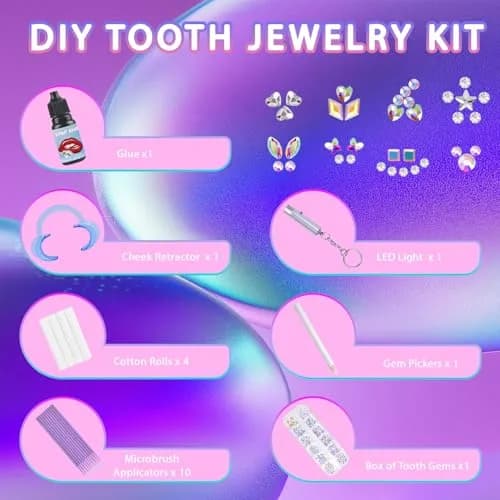 Loeland Tooth Gem Kit, DIY Crystals Teeth Jewelry Kit, Tooth Gems Starter Set | Safe, Durable & Easy to Use thumbnail 2