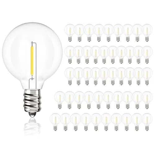 Svater G40 LED Replacement Bulbs 50 Pack E12 Base | Shatterproof 2700K Warm White thumbnail 1