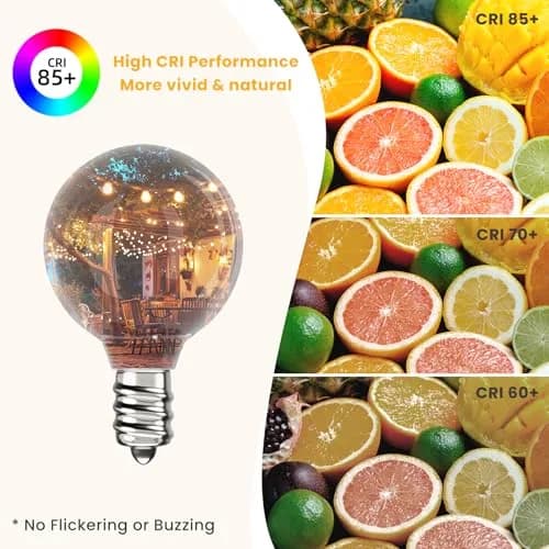 Svater G40 LED Replacement Bulbs 50 Pack E12 Base | Shatterproof 2700K Warm White thumbnail 8