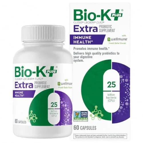 Bio-K+ Immune Health Probiotic, Wellmune®, 25B CFU, Vegan, 60 Capsules | Supports immune & gut health thumbnail 1