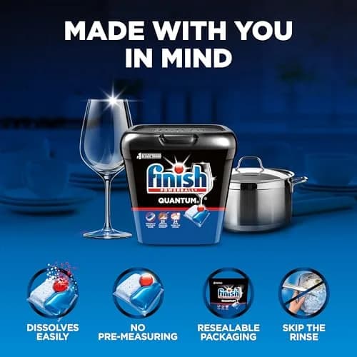 Finish Quantum Dishwasher Pods 84 Count | Advanced 3-Chamber Cleaning for Spotless Shine thumbnail 5