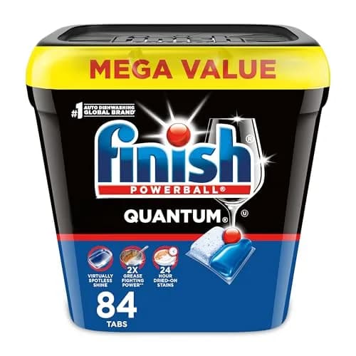 Finish Quantum Dishwasher Pods 84 Count | Advanced 3-Chamber Cleaning for Spotless Shine thumbnail 1