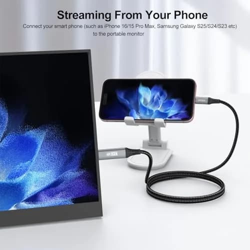 UVOOI USB C to Mini HDMI Cable 6FT (1.83m) | 4K@60Hz High Speed Video Cord thumbnail 8
