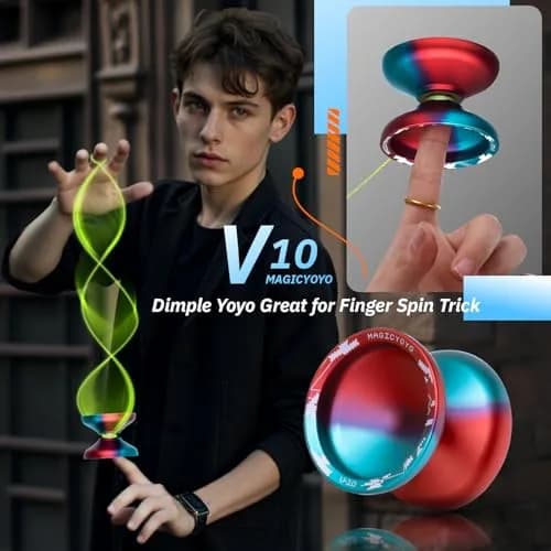 MAGICYOYO V10 Professional Finger Spin Yoyo Dual Mode Responsive & Unresponsive Metal Yo Yo 56mm (2.2in) thumbnail 3