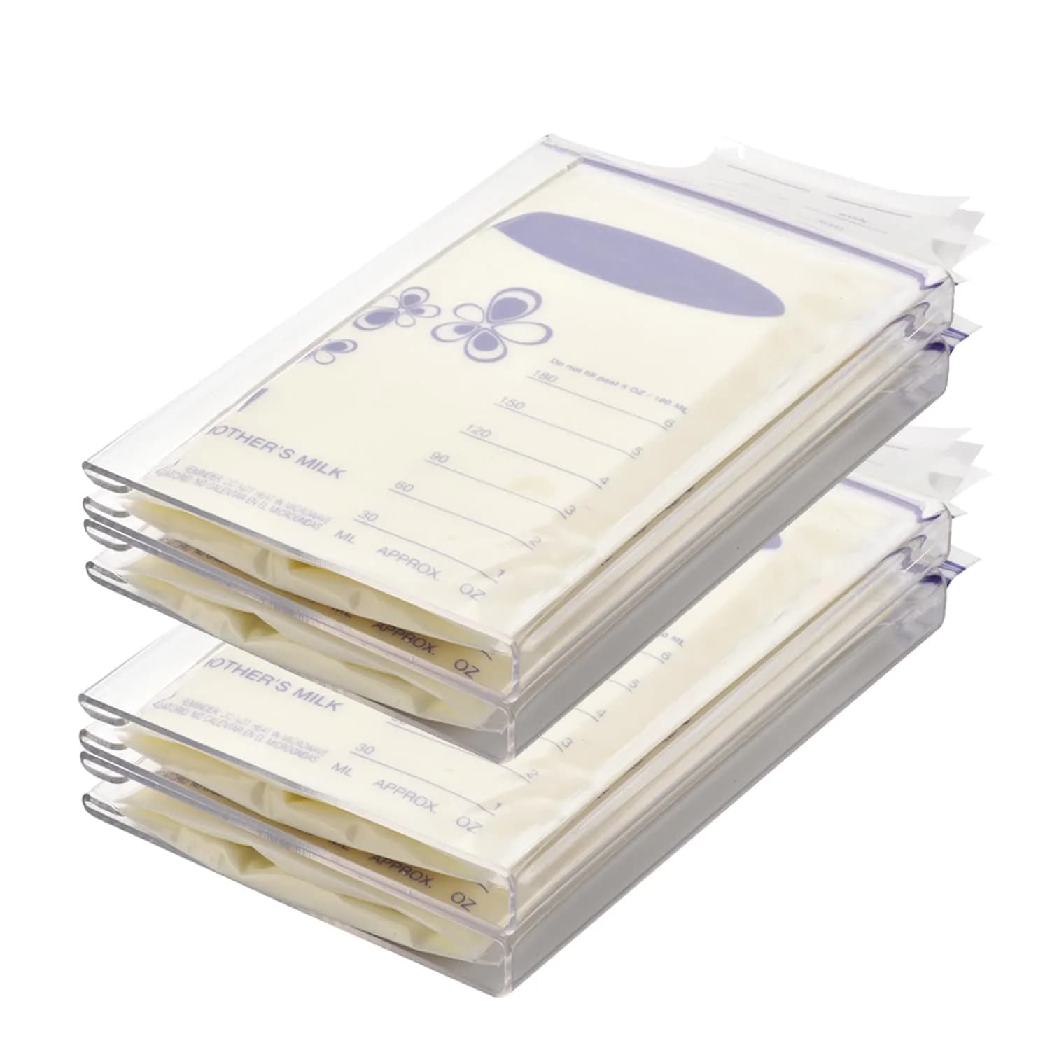 Ugotfeels 4-Pack Freeze Flat Breast Milk Storage Bag Kit | 6.3 x 3.66 x 0.78 Inches