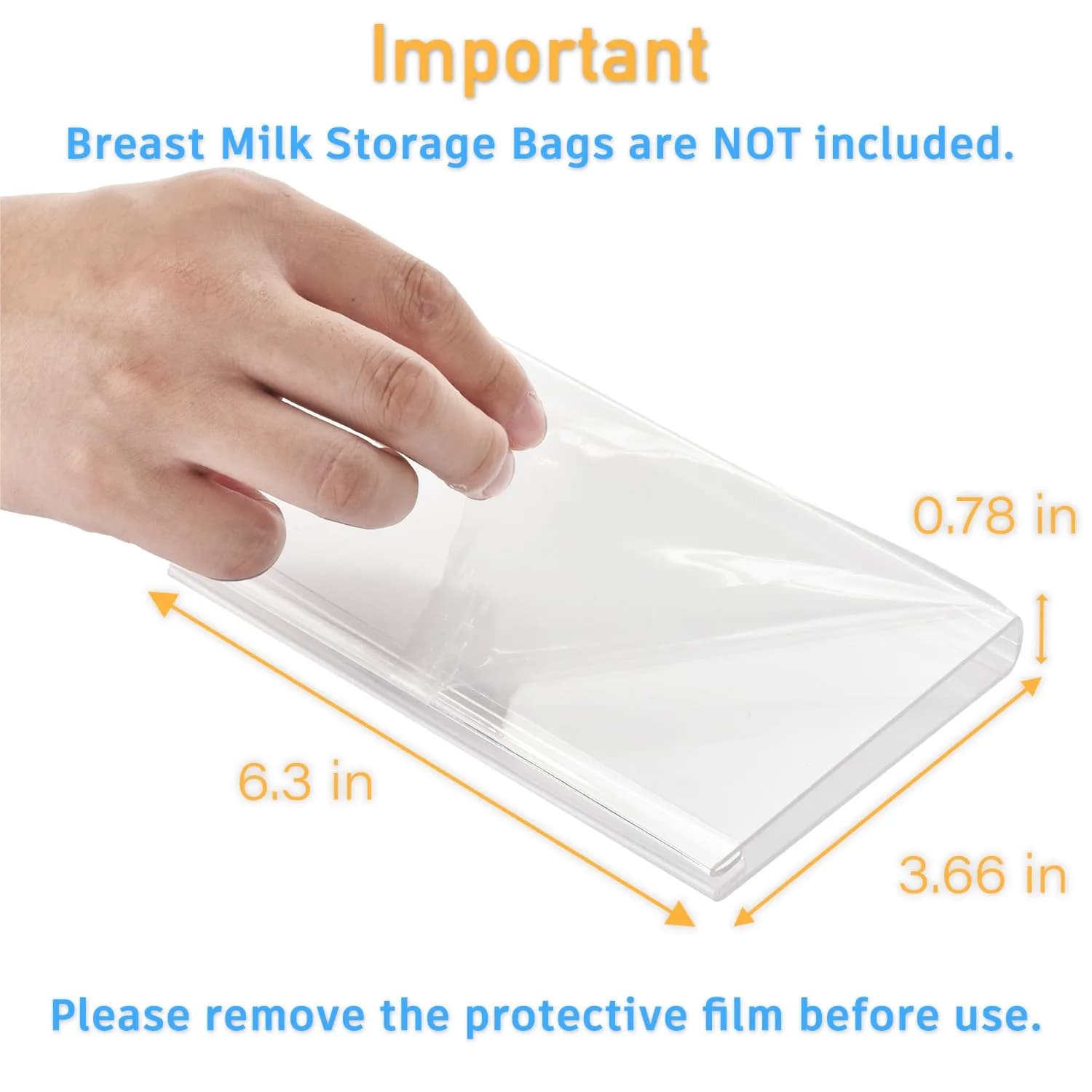 Ugotfeels 4-Pack Freeze Flat Breast Milk Storage Bag Kit | 6.3 x 3.66 x 0.78 Inches - view 2