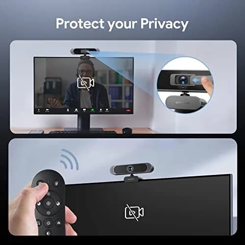 DEPSTECH 4K Webcam DW49 PRO with Remote Control & Sony Sensor | 3840x2160 Resolution, 3x Digital Zoom, Dual Mics thumbnail 6