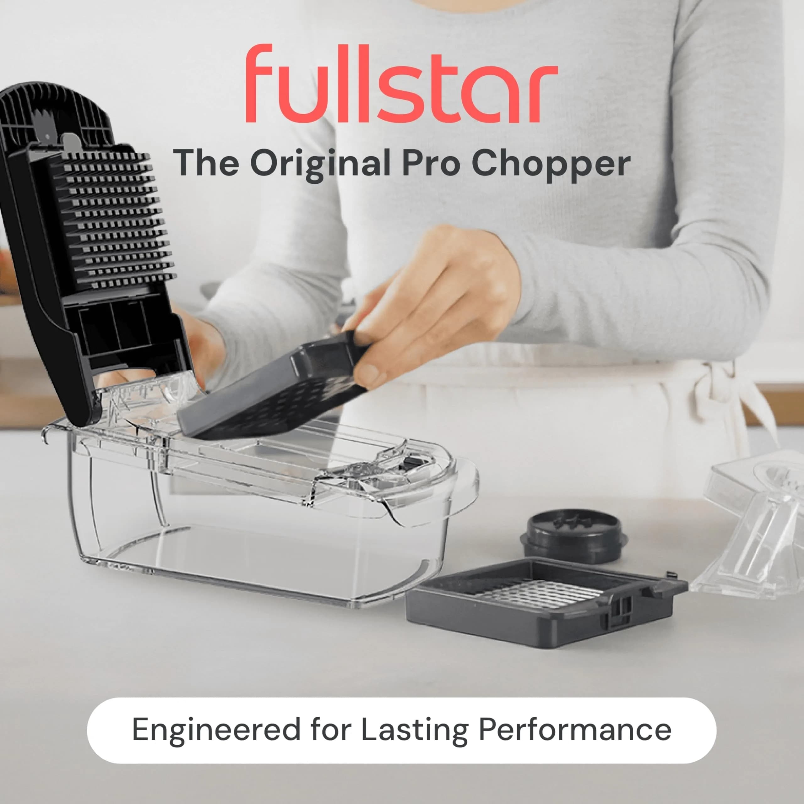 Fullstar Pro Original Clear 4-in-1 Vegetable Chopper & Spiralizer for Quick Kitchen Prep - view 2