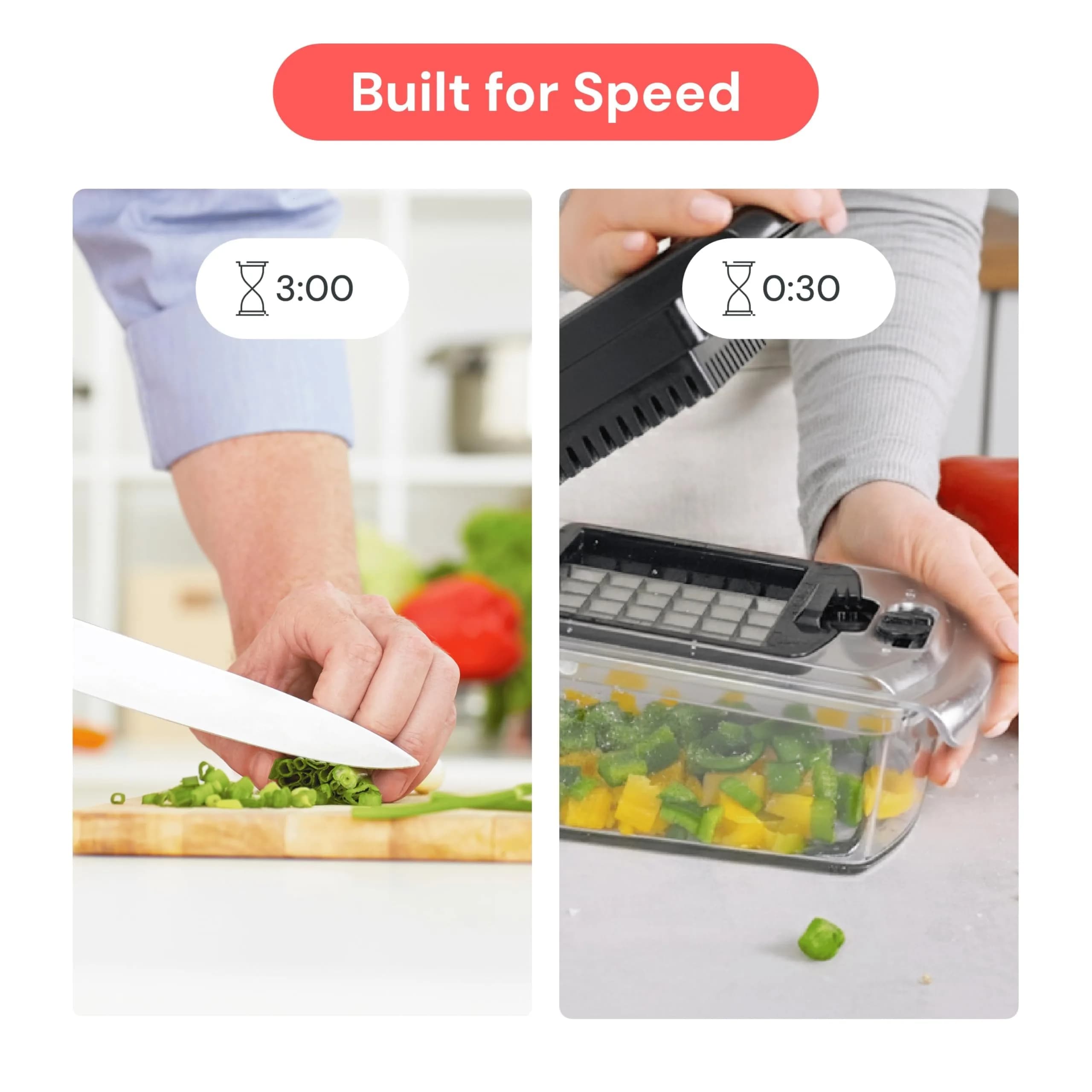 Fullstar Pro Original Clear 4-in-1 Vegetable Chopper & Spiralizer for Quick Kitchen Prep - view 3