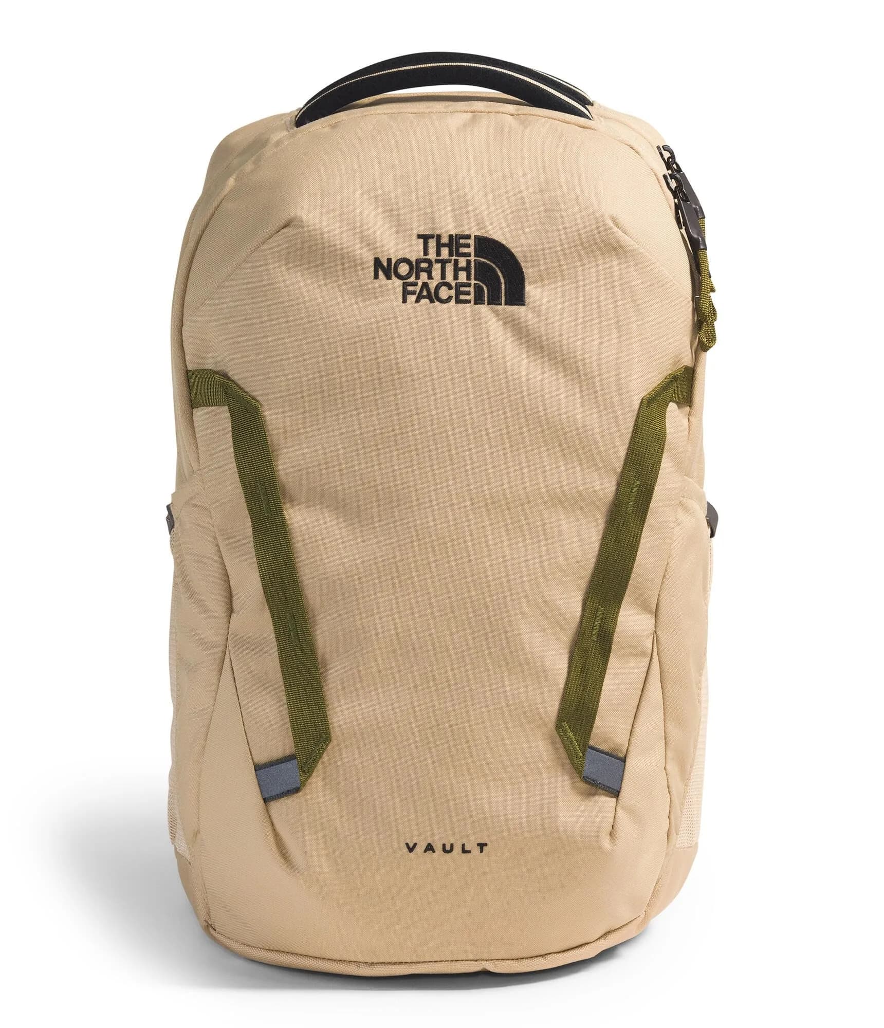 The North Face Vault Everyday Laptop Backpack 27L | Water-Repellent, Ergonomic Support, 15" Laptop Sleeve — Khaki Stone/Tnf Black