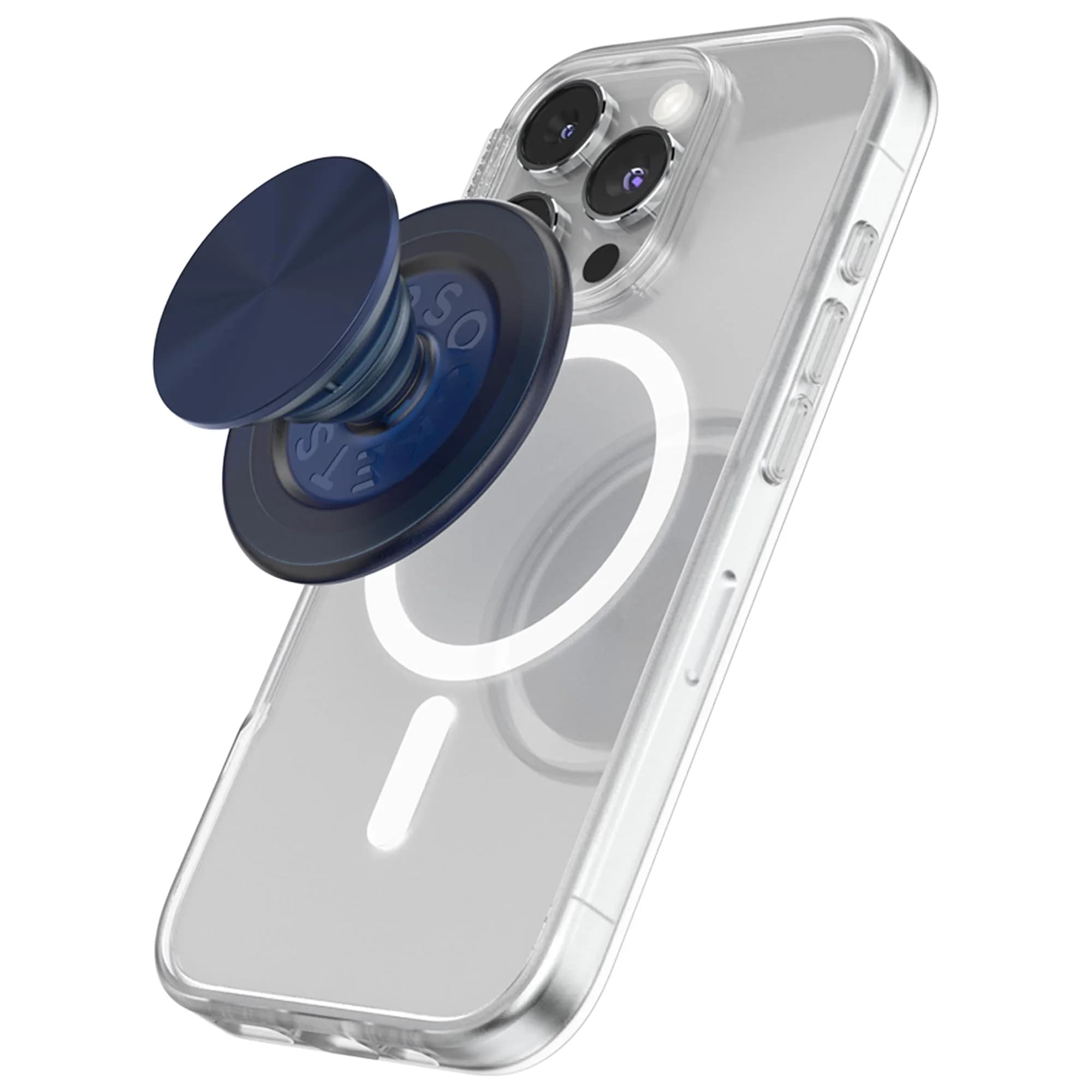 PopSockets Adhesive Phone Grip, Holder- Circus French Navy | Secure, Stylish, Repositionable — French Navy / MagSafe