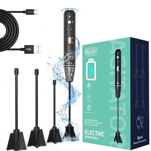 BGick Resin Mixer Handheld Rechargeable Epoxy Mixer Black | Minimize Bubbles & Save Wrist thumbnail 1