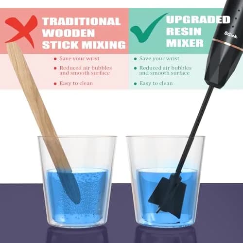 BGick Resin Mixer Handheld Rechargeable Epoxy Mixer Black | Minimize Bubbles & Save Wrist thumbnail 4