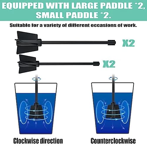 BGick Resin Mixer Handheld Rechargeable Epoxy Mixer Black | Minimize Bubbles & Save Wrist thumbnail 5