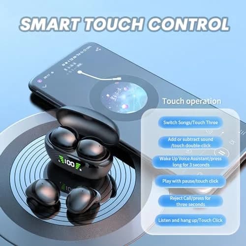Loluka Mini Invisible Wireless Earbuds, Beige | Discreet Bluetooth 5.3 with Charging Case for Small Ears thumbnail 6