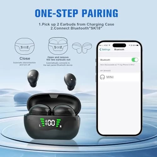 Loluka Mini Invisible Wireless Earbuds, Beige | Discreet Bluetooth 5.3 with Charging Case for Small Ears thumbnail 7