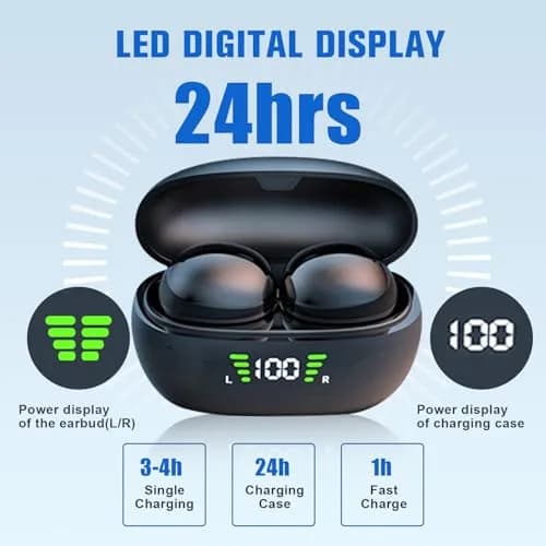 Loluka Mini12HD True Wireless Earbuds Black | Bluetooth 5.1, 24H Battery, Discreet In-Ear Fit thumbnail 5