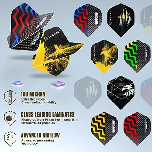 Turnart Darts Metal Tip Set - Steel Tip Darts Set Professional Metal Darts | 12 Darts & Spare Parts Box thumbnail 7
