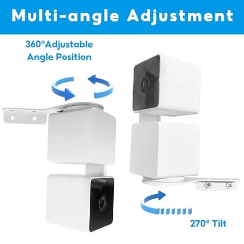 ALLICAVER Wall Mount for Wyze Cam Pan V3 Outside Corner Metal Bracket | Supports 270° Rotation thumbnail 3
