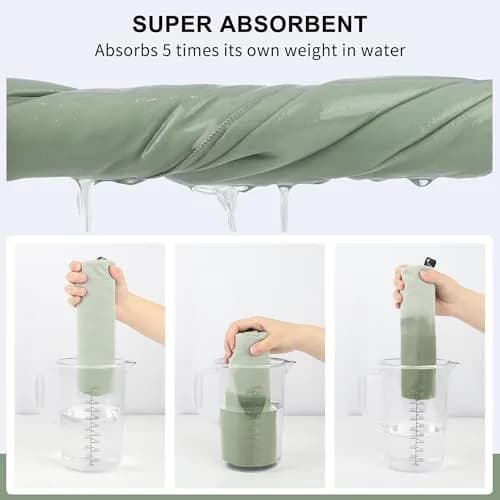 Rainleaf Microfiber Towel 183cm x 76cm | Super Absorbent, Quick Dry, Lightweight, Bean Green thumbnail 4