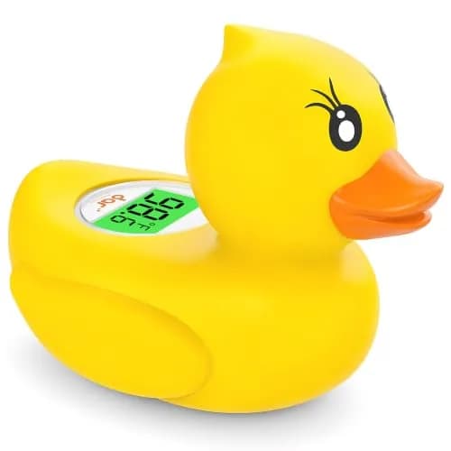 dar darouxiao Baby Bath Thermometer Floating Duck | Instant Temp & Safety Alert (70-120c) thumbnail 1
