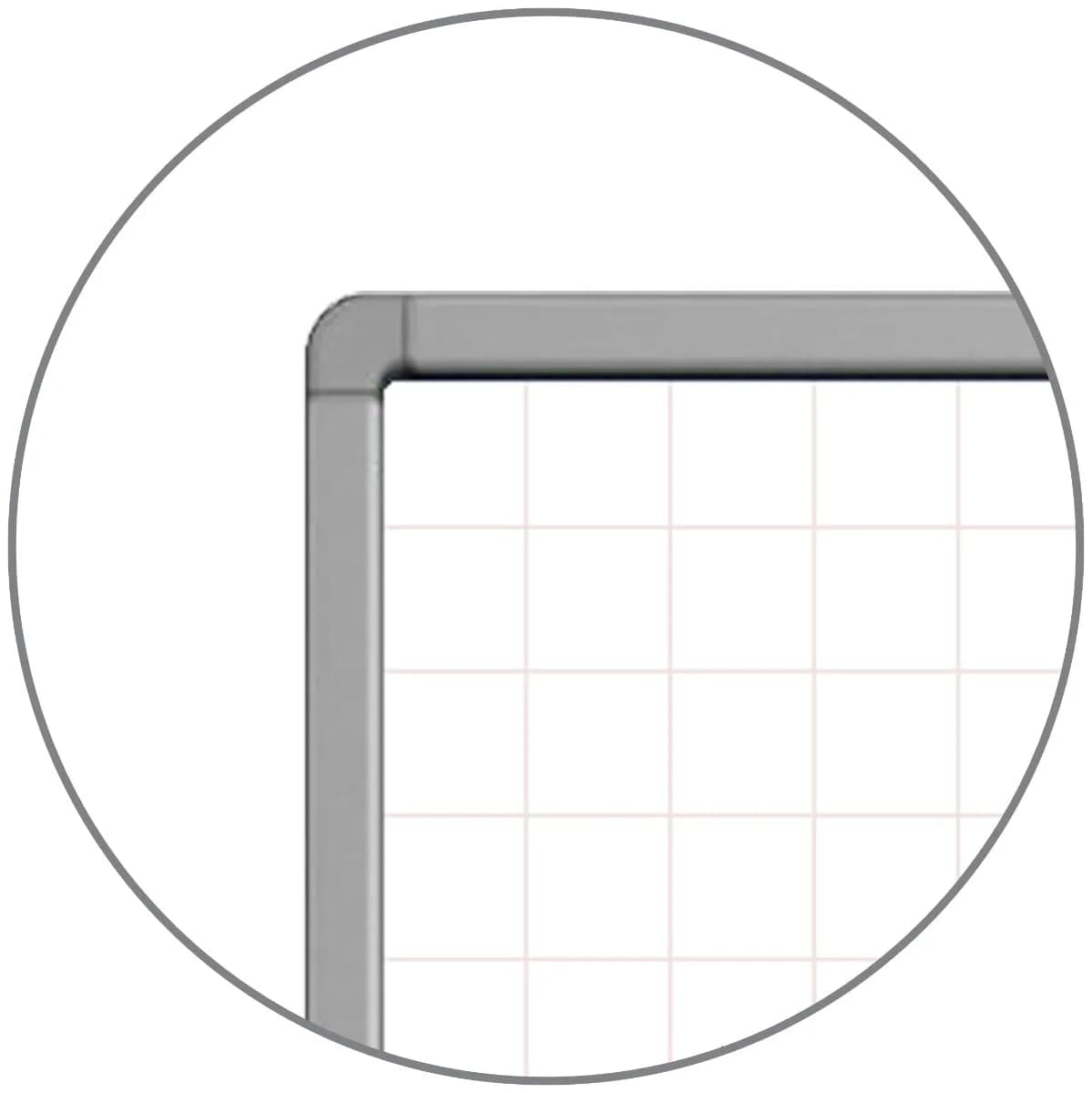 Luxor WB7240LB 72" x 40" Wall-Mounted Magnetic Ghost Grid Whiteboard | Aluminum Frame, Includes Mounting Hardware
