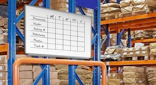 Luxor WB7240LB 72" x 40" Wall-Mounted Magnetic Ghost Grid Whiteboard | Aluminum Frame, Includes Mounting Hardware thumbnail 3
