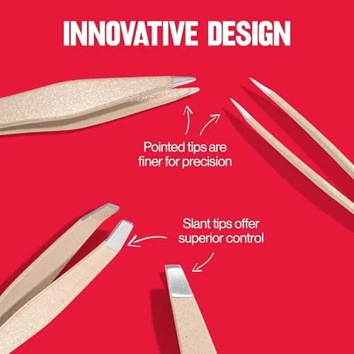 Revlon Designer Series Mini Tweezer Set for Travel | Precise Hair Removal Tools thumbnail 5