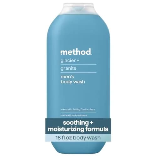 Method Men’s Body Wash Glacier + Granite 18 fl oz | Rich, Creamy Lather for All Skin Types thumbnail 1