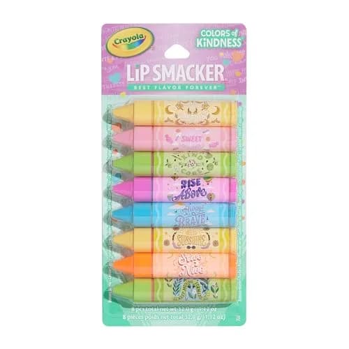 Lip Smacker Crayola Party Pack Lip Balms | 8 Count, Cruelty-Free, Glossy Finish — Color of Kindness