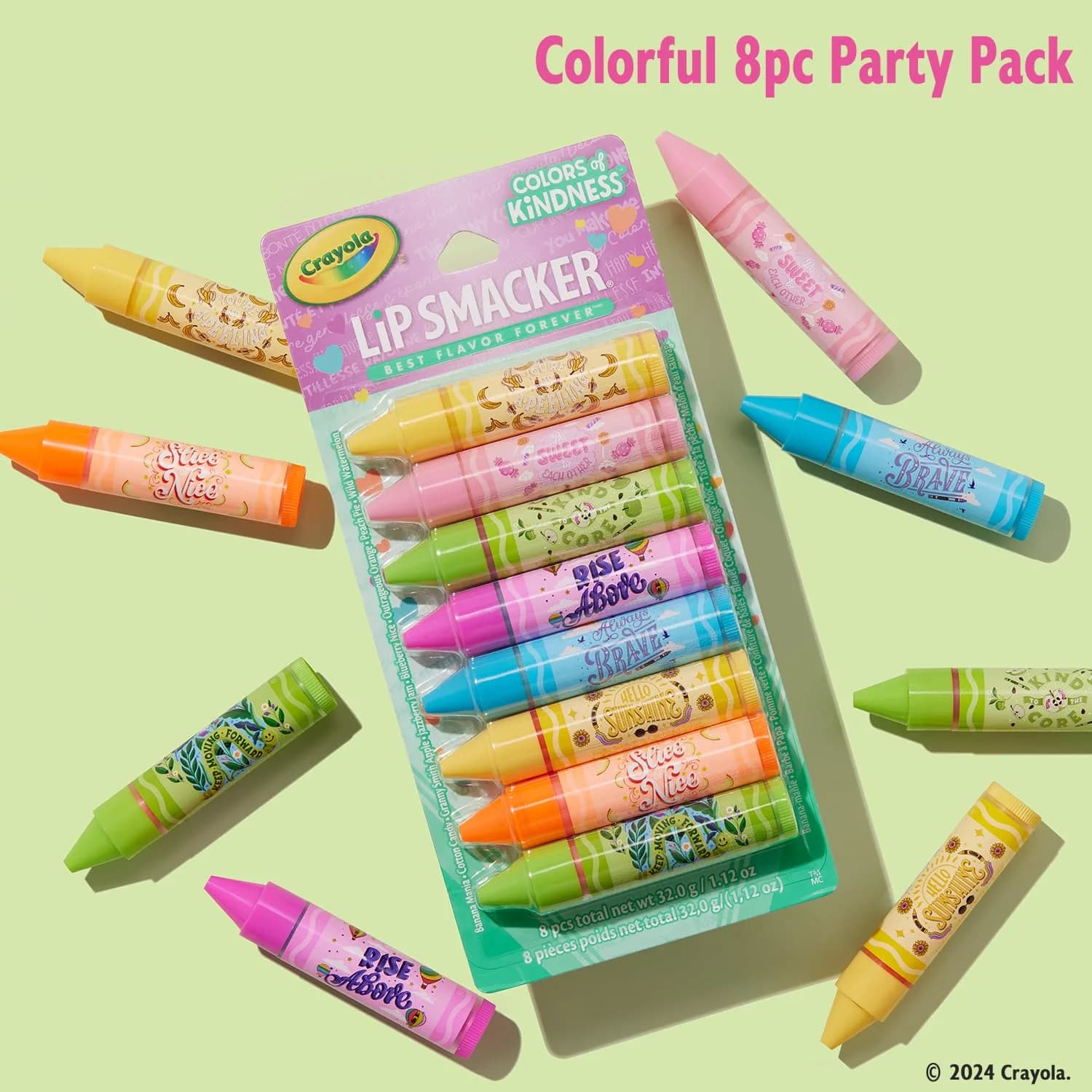 Lip Smacker Crayola Party Pack Lip Balms | 8 Count, Cruelty-Free, Glossy Finish - view 3