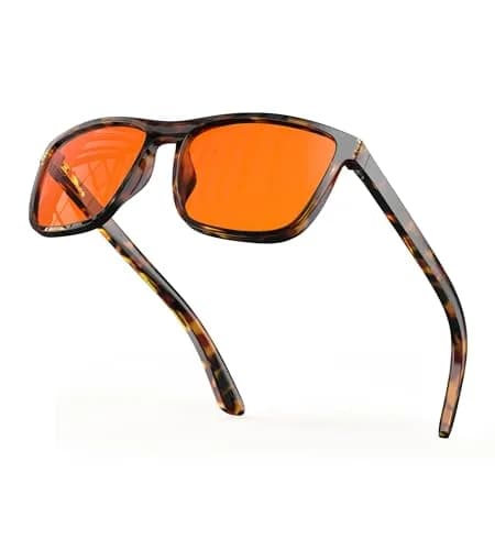 Bloomoak Blue Light Blocking Glasses - Amber Lens - Unisex Adult - 145mm Arm | Filters 99% Harmful Blue Light thumbnail 1