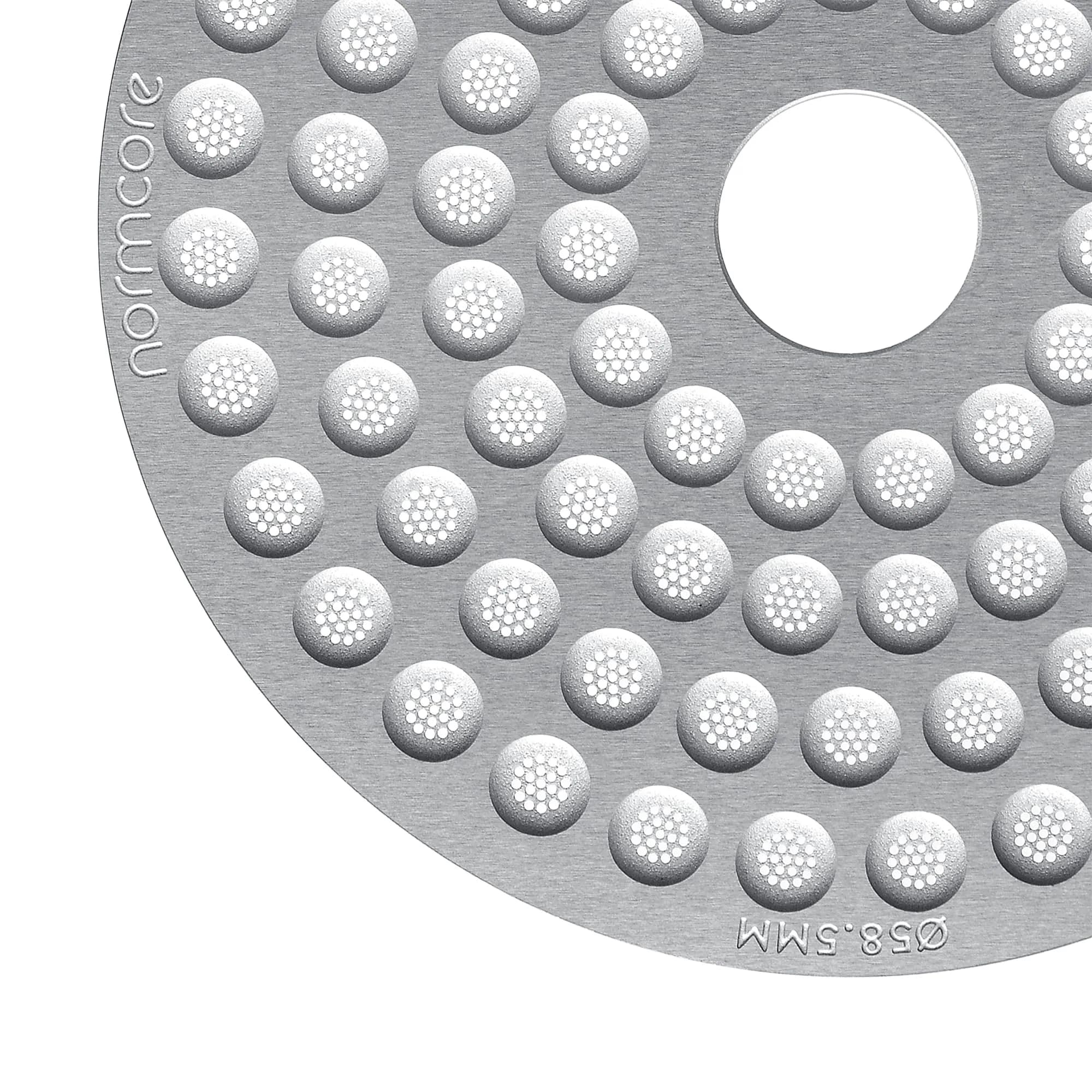 Normcore Silver 58.5mm x 0.8mm Ultra-Slim Puck Screen with Round Hole - view 3